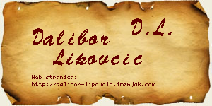 Dalibor Lipovčić vizit kartica